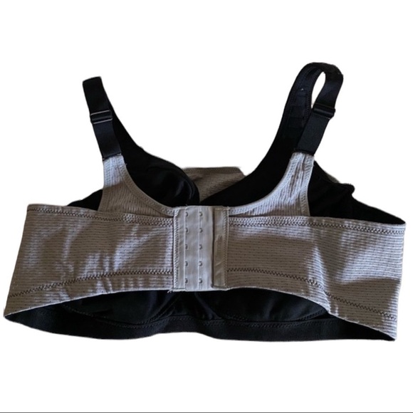 NEW GLAMORISE Sport Bra Size 44DD Grey/Black NWOT - Picture 7 of 15
